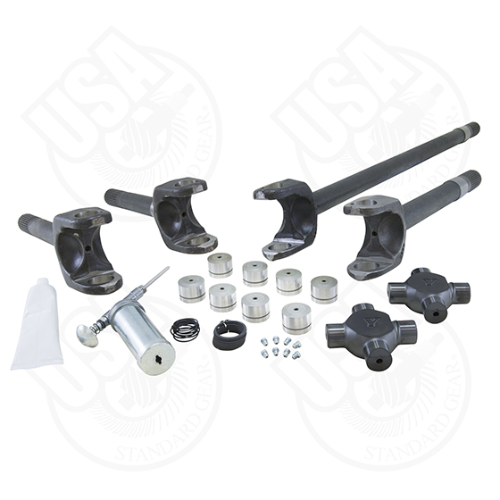 USA Standard 4340 Chrome-Moly replacement axle kit for '79-'93 Dodge Dana 60 front30 spline w/Super Joints